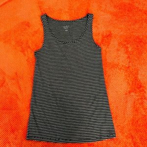 Isabel Maternity striped tank. Black and white